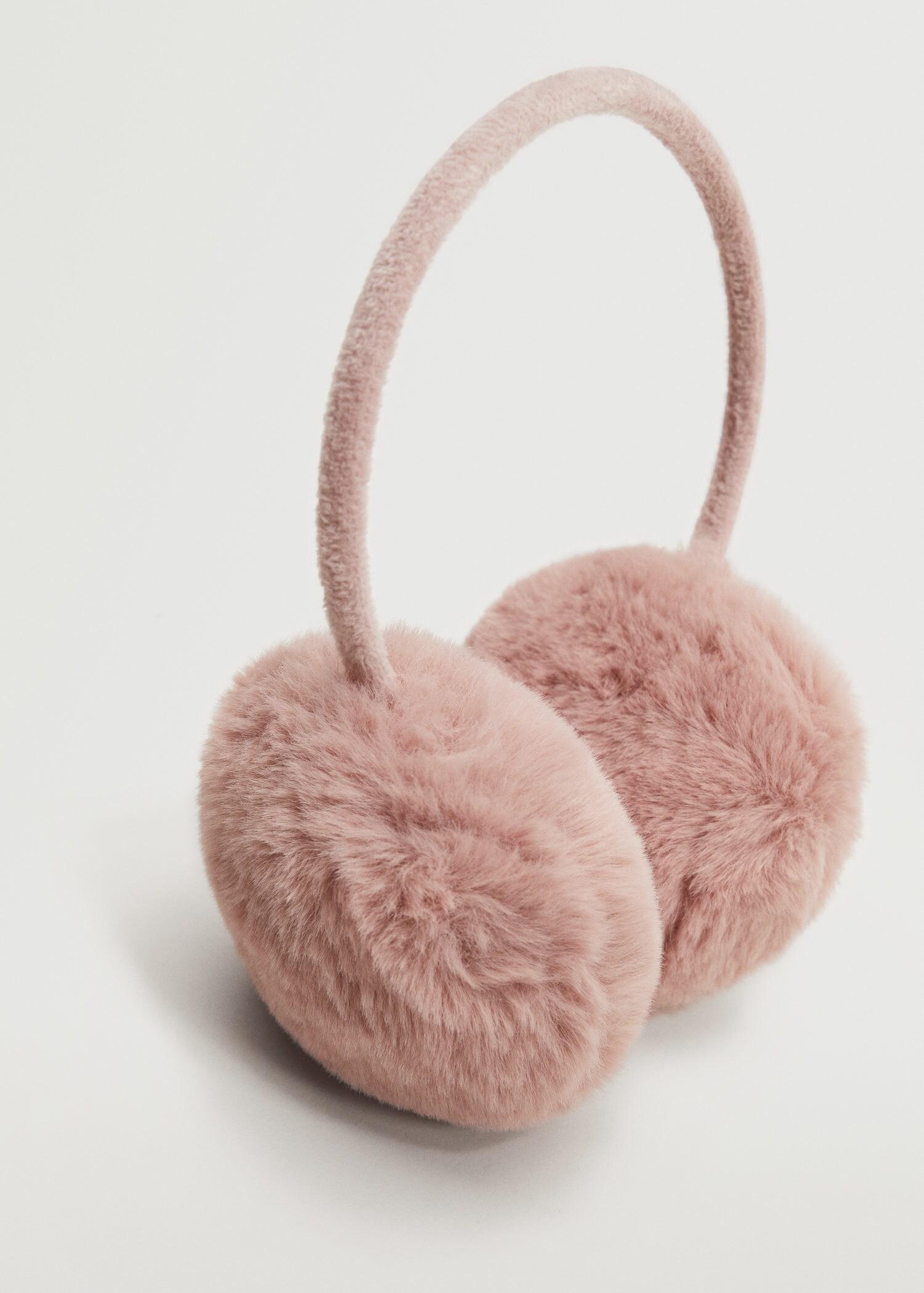 Lt-Pastel Pink Faux Fur Earmuffs, Kids Girl, , large image number 1