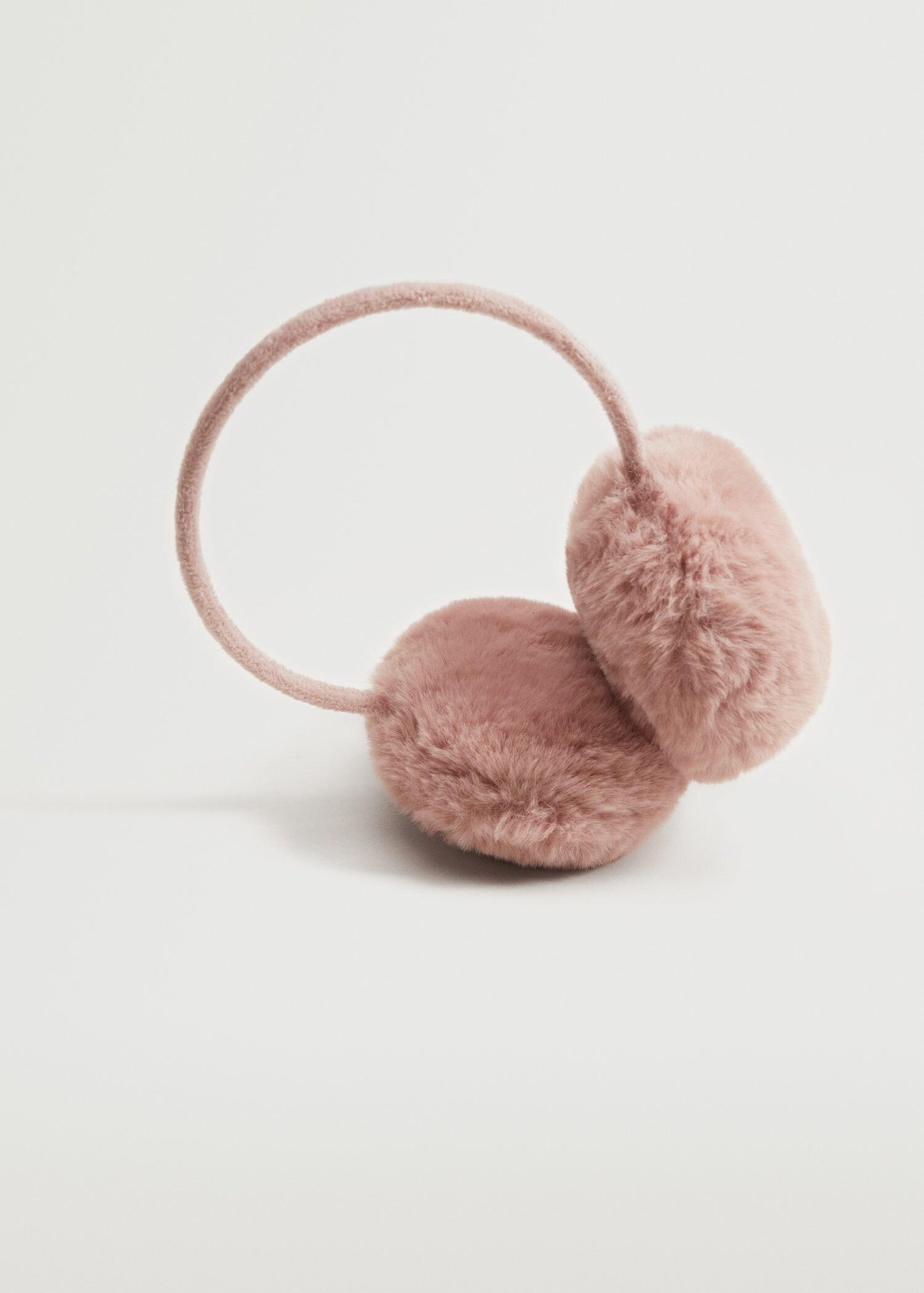 Lt-Pastel Pink Faux Fur Earmuffs, Kids Girl, , large image number 2