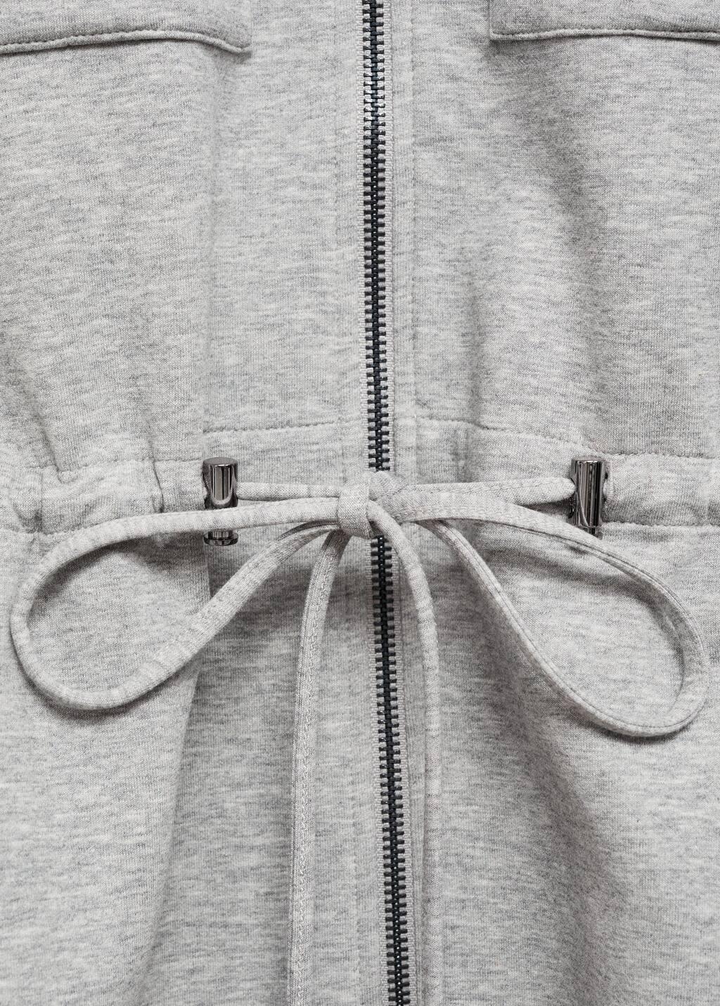 MEDIUM GREY Short-sleeved jacket with adjustable waistband, Medium Grey, large image number 5