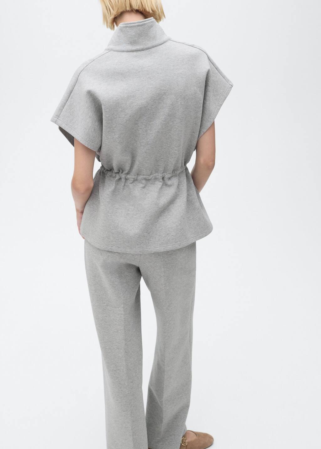 MEDIUM GREY Short-sleeved jacket with adjustable waistband, Medium Grey, large image number 7