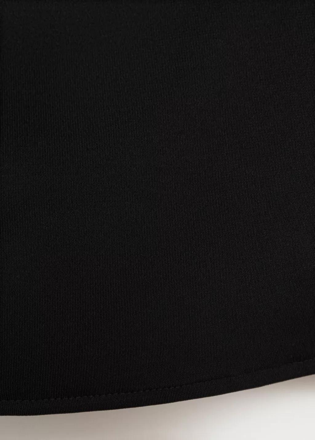 Black Draped Neck Top, , large image number 5