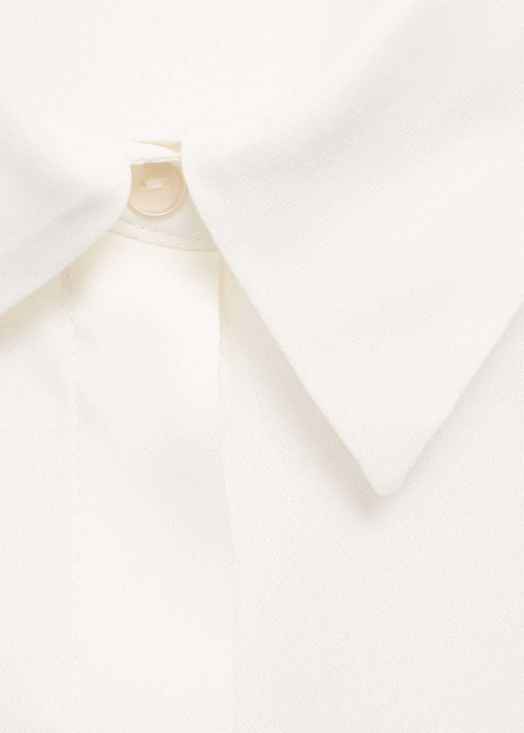 White Long-Sleeved Flowing Shirt, 0201_02, large image number 4