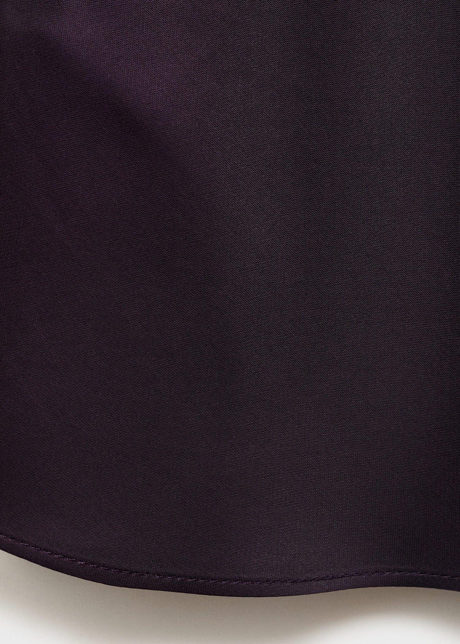 Burgundy Satin Blouse With Draped Neck, 0201_78, large image number 6