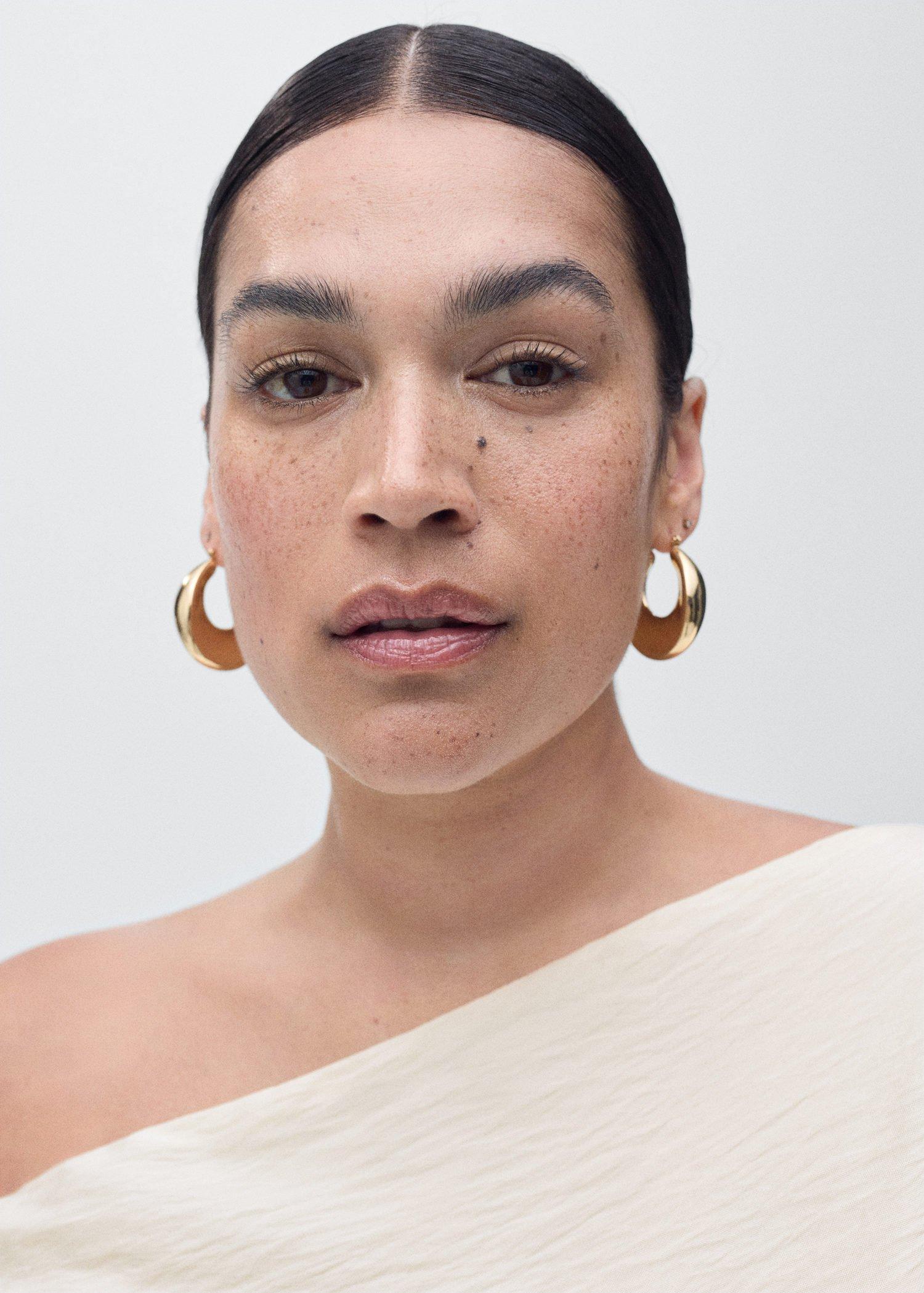 WHITE Modal blouse with asymmetrical collar, 0201_01, large image number 11