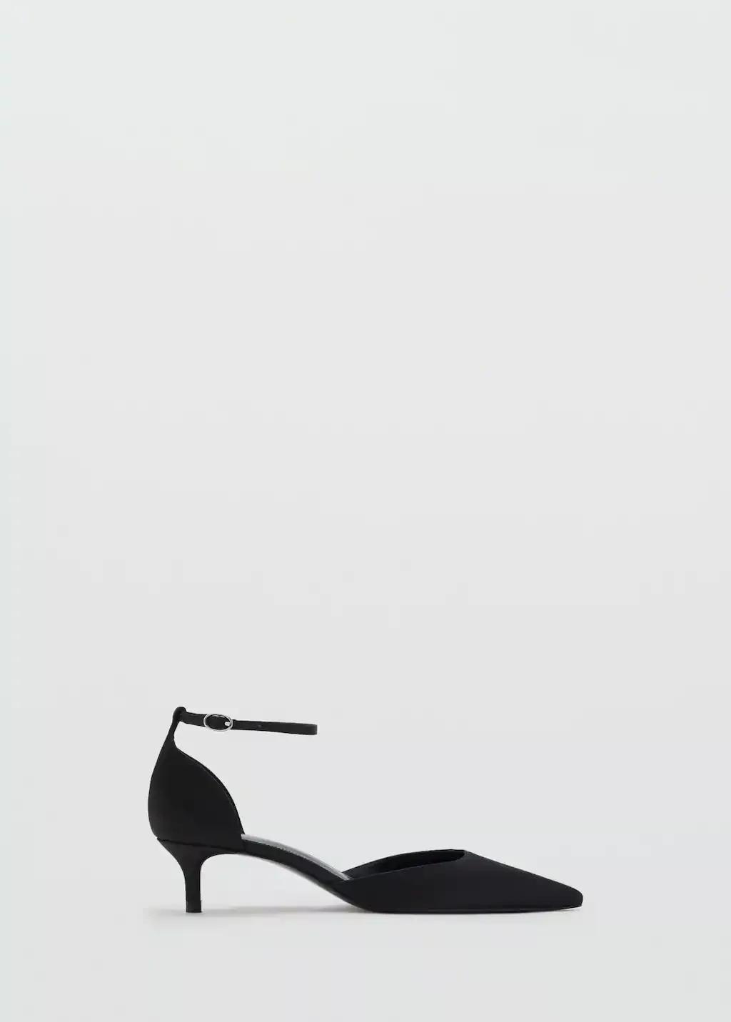 BLACK Kitten-heeled shoes with ankle strap, 0201_99, large image number 3