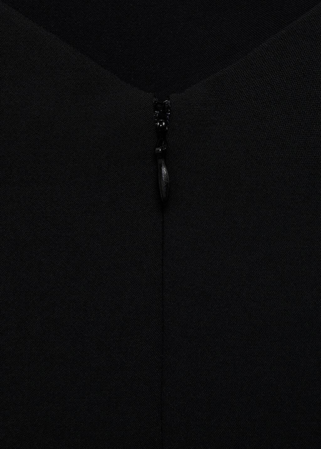 BLACK Long jumpsuit with asymmetrical neck, , large image number 8