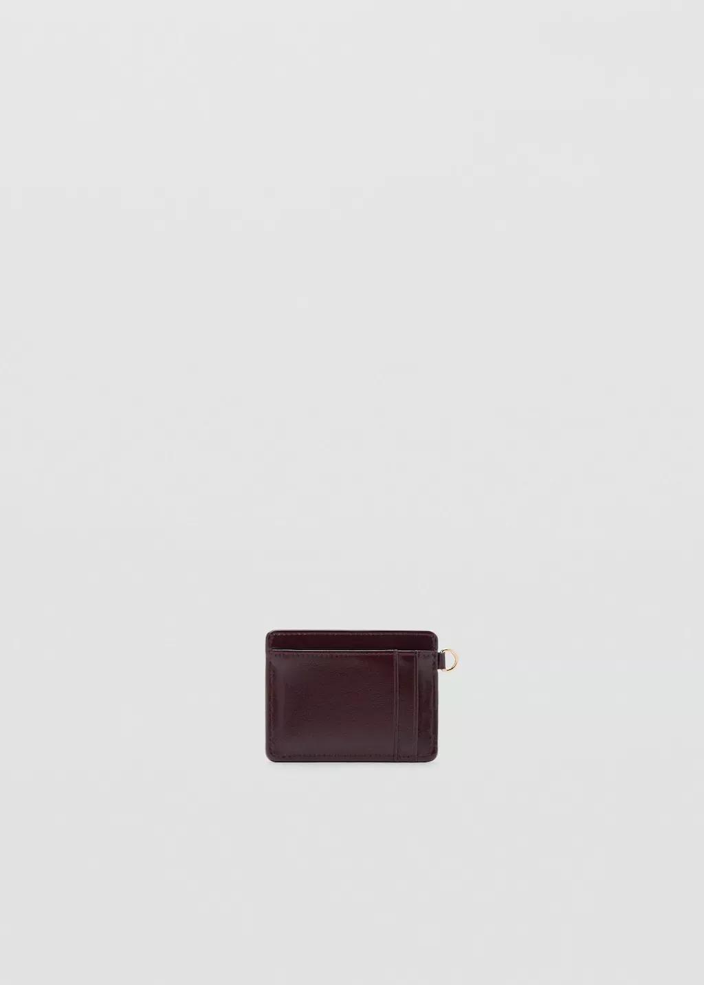 DARK RED Quilted cardholder, , medium