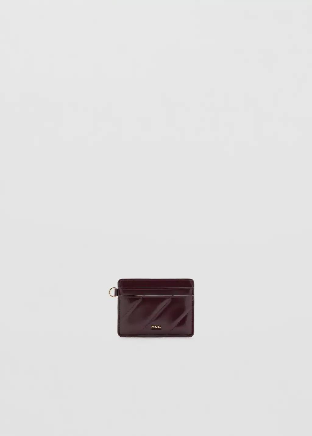 DARK RED Quilted cardholder, Dark Red, large image number 2