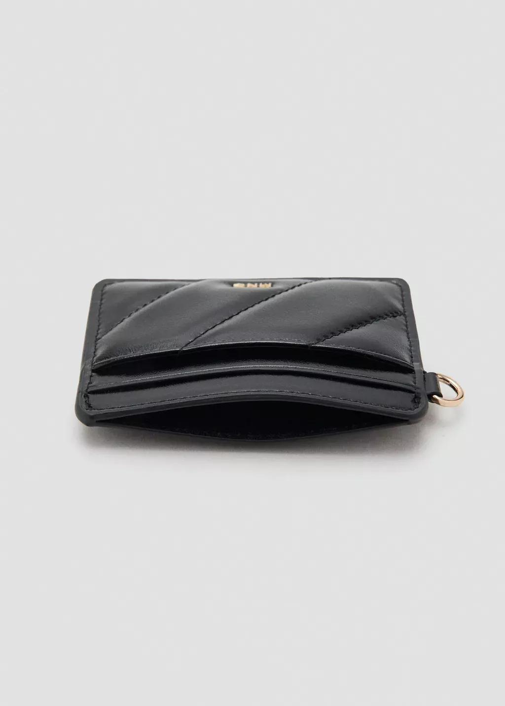 BLACK Quilted cardholder, Black, large image number 1