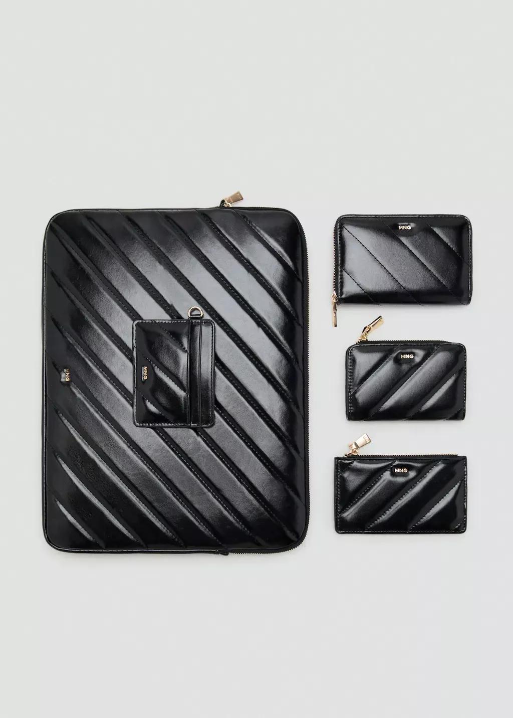 BLACK Quilted cardholder, Black, large image number 2