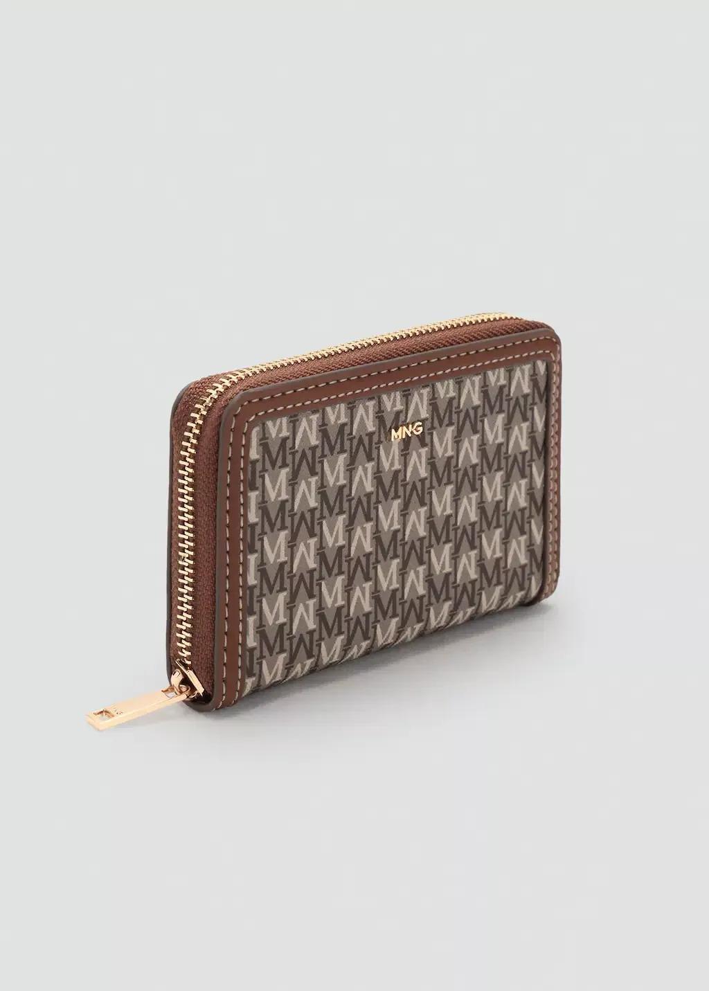 Brown Medium logo print wallet, 0201_CU, large image number 0