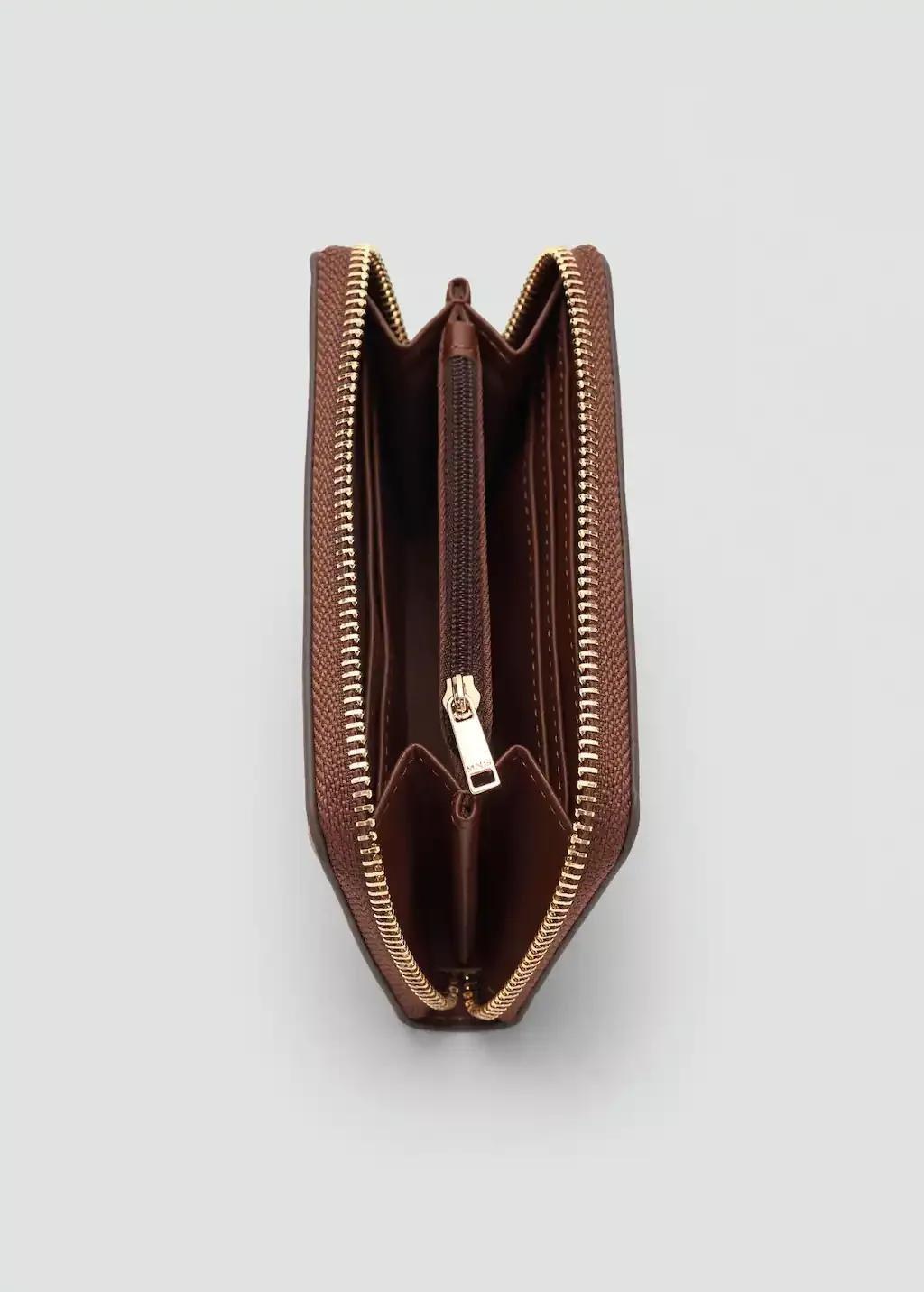 Brown Medium logo print wallet, 0201_CU, large image number 1