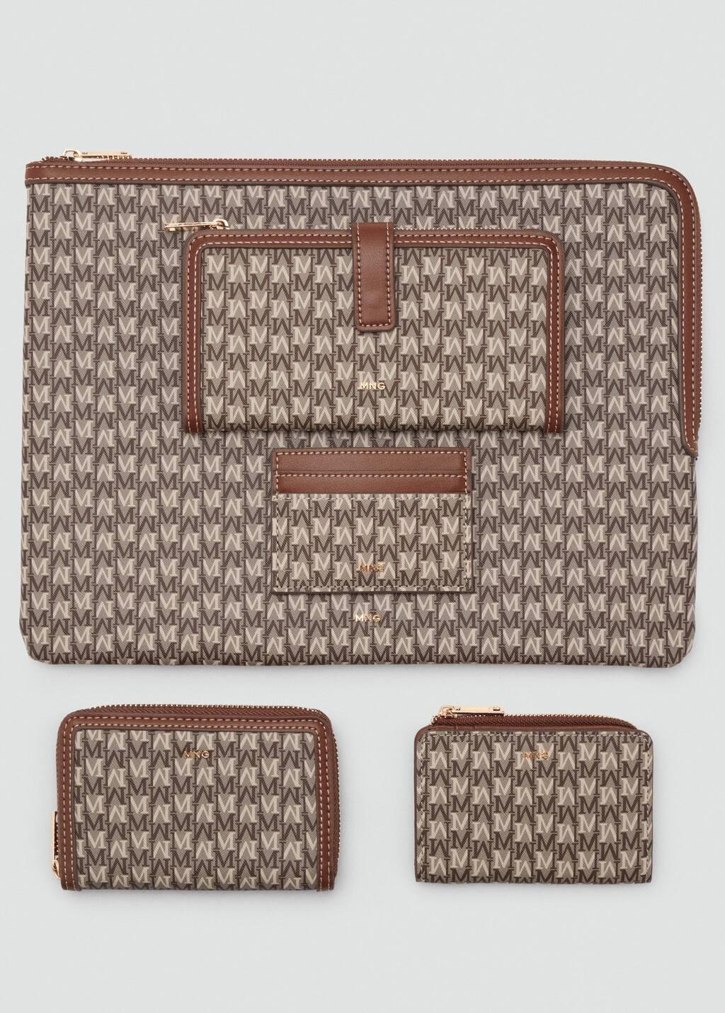 Brown Medium logo print wallet, 0201_CU, large image number 2