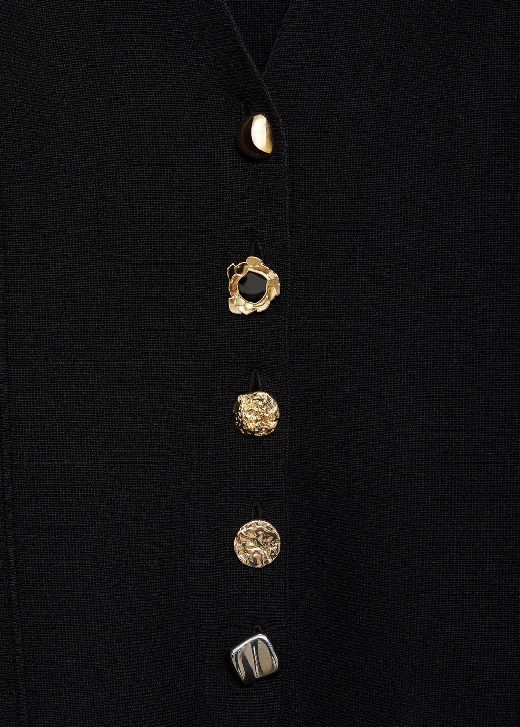 BLACK Knitted jacket with jewel buttons, , large image number 12