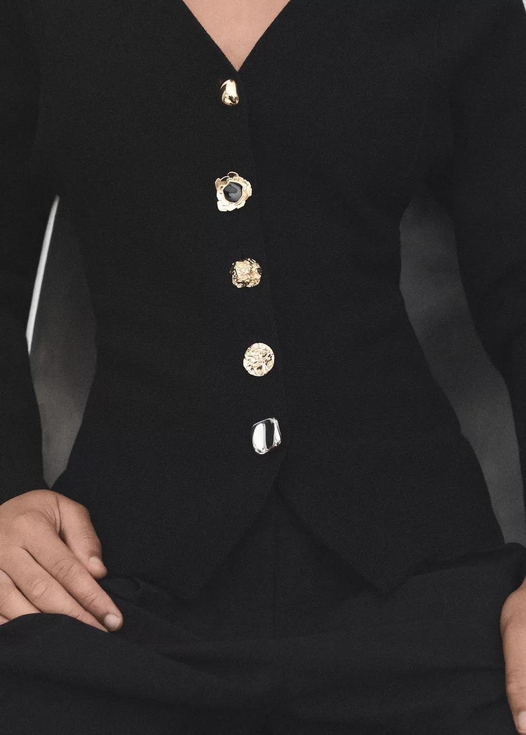BLACK Knitted jacket with jewel buttons, , large image number 14
