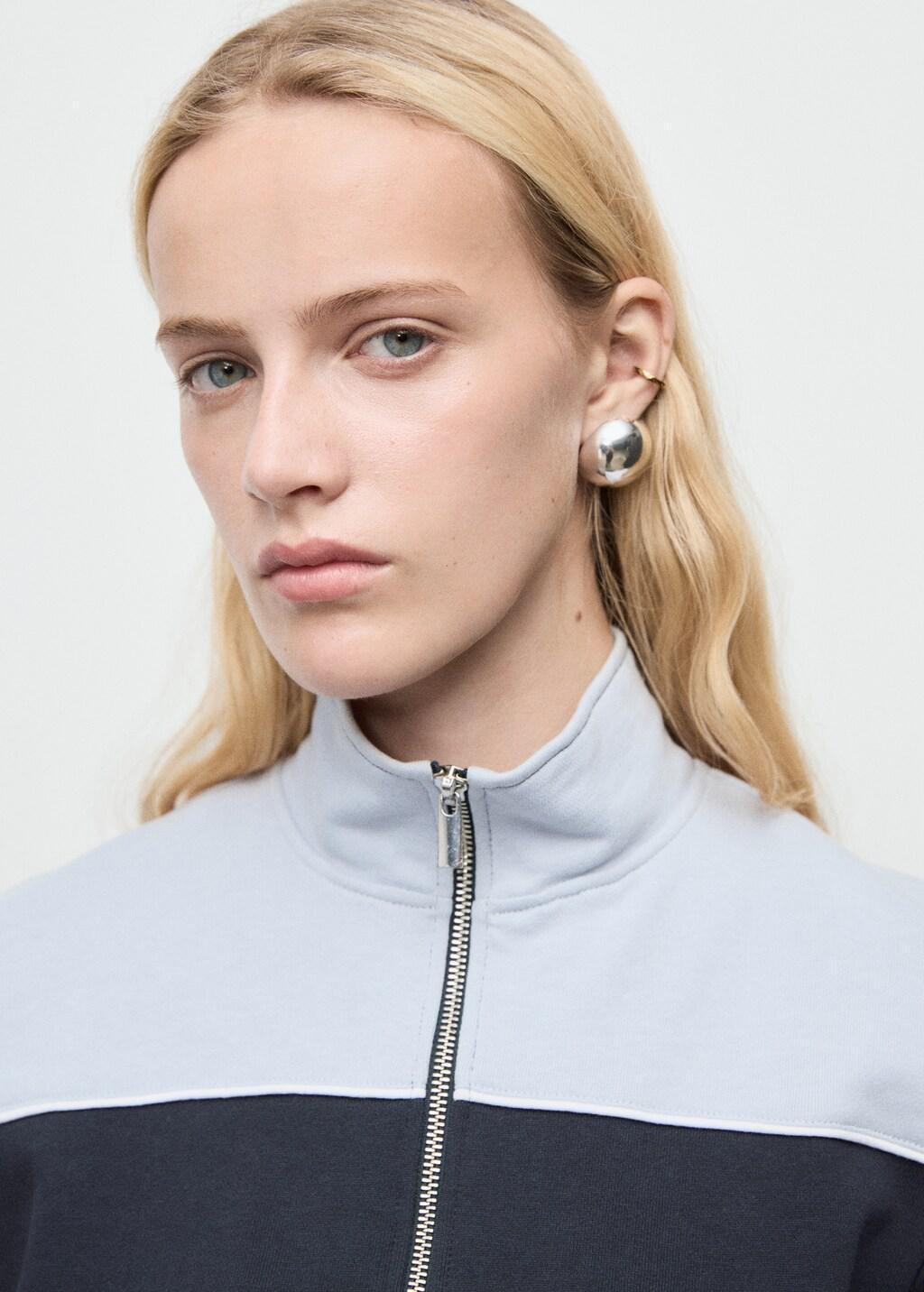 Medium Blue Two-Tone Fitted Jacket, Medium Blue, large image number 9