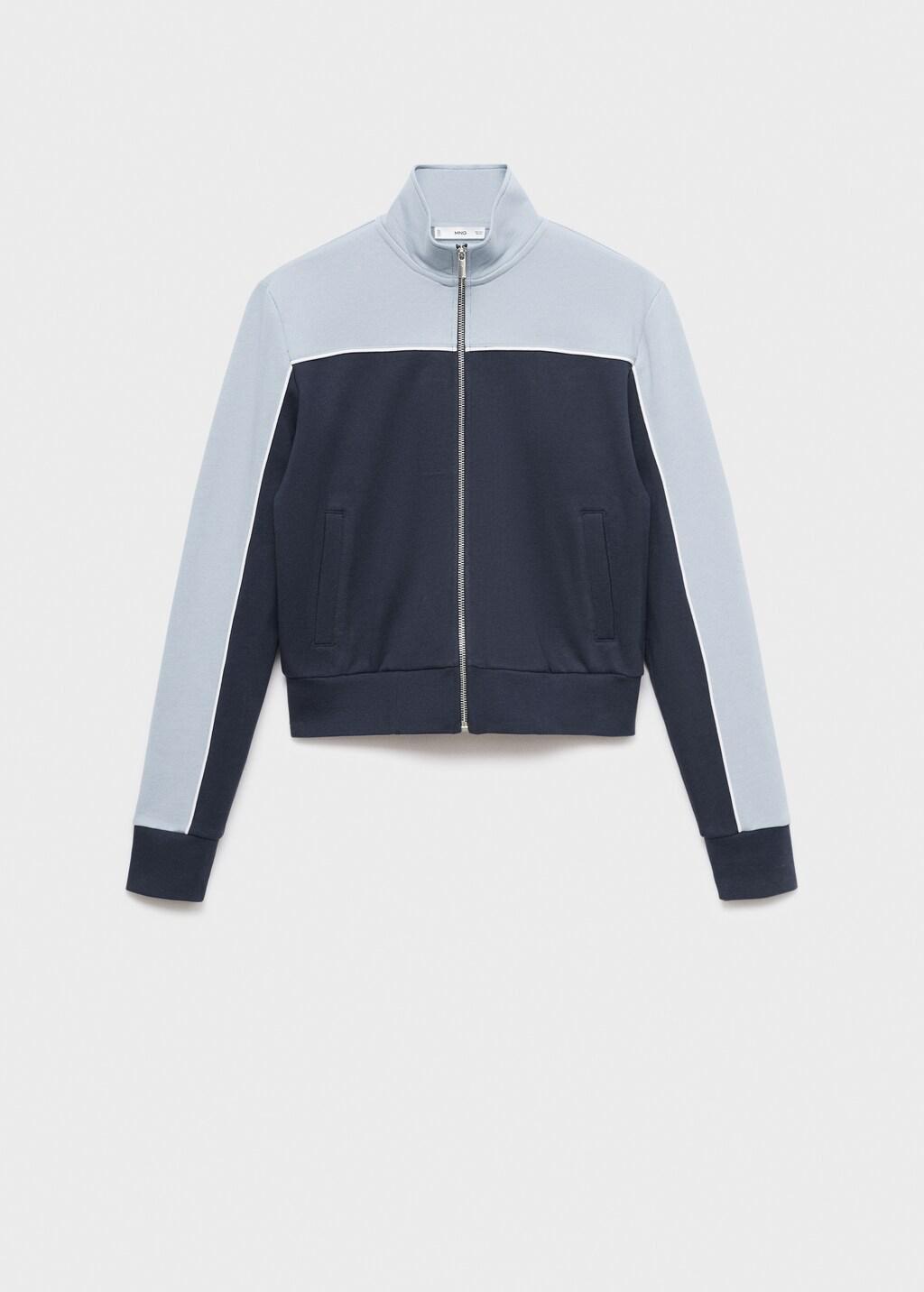 Medium Blue Two-Tone Fitted Jacket, Medium Blue, large image number 12