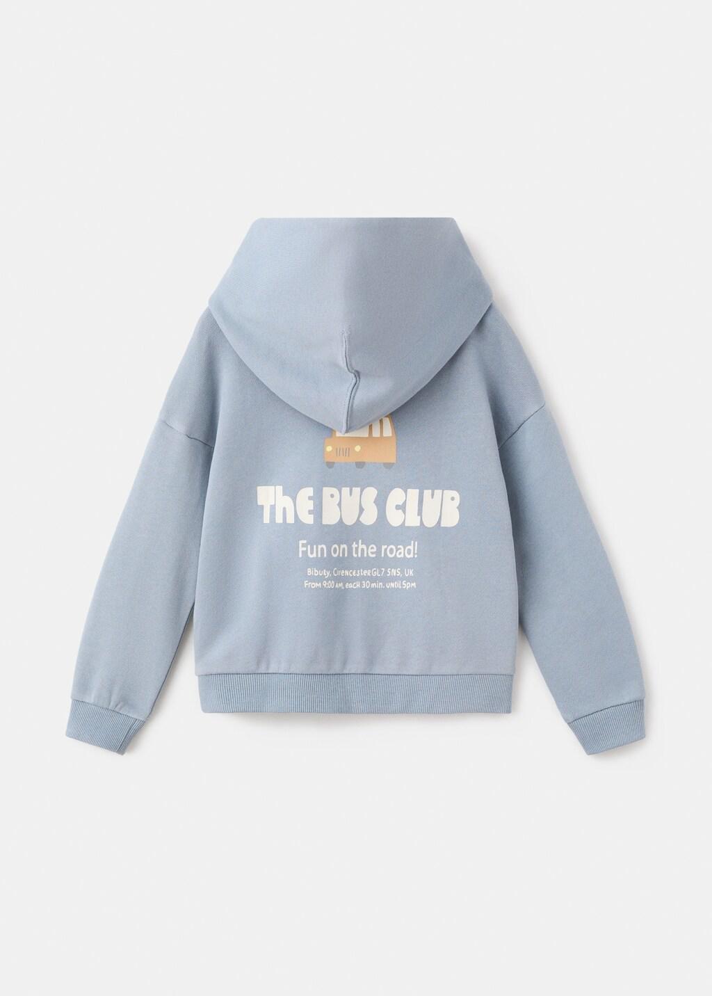 Blue Embroidered Hoodie, Baby Boys, Medium Blue, large image number 1