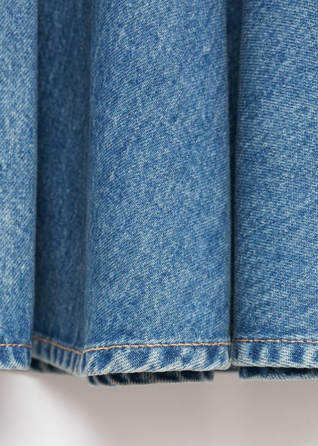 Blue Short Denim Skirt, , large image number 1