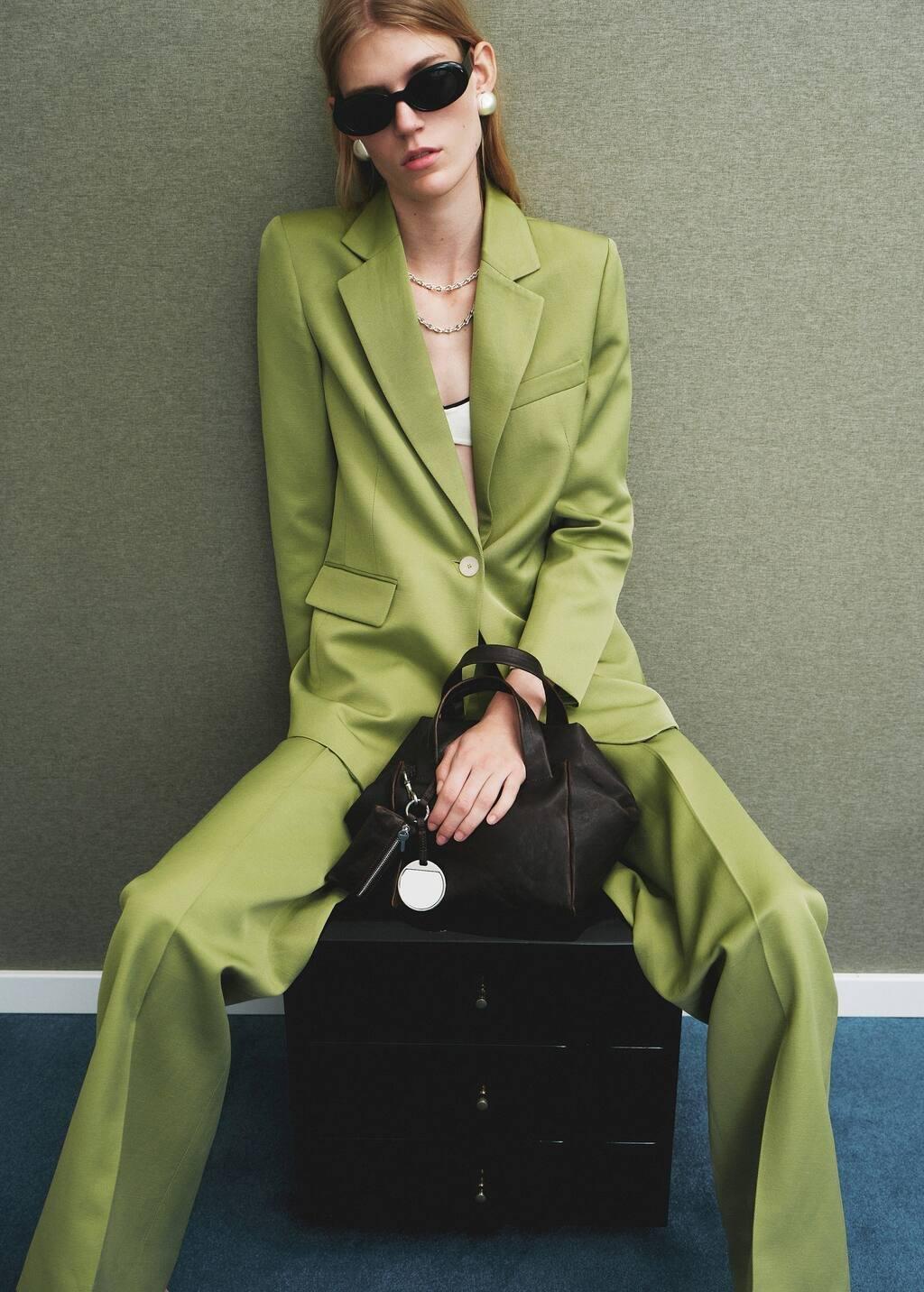 Green Linen-Blend Suit Jacket, , large image number 1