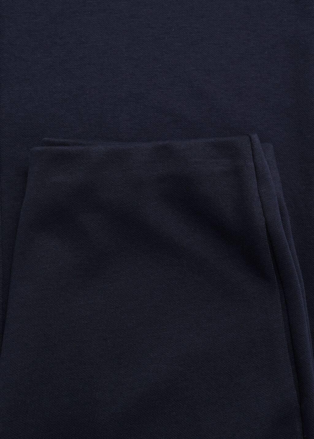 Navy Cotton Jogger-Style Trousers, , large image number 4