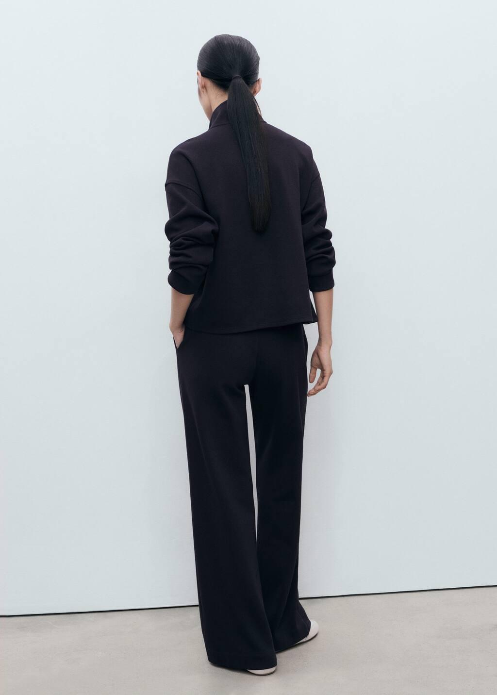 Navy Cotton Jogger-Style Trousers, , large image number 5