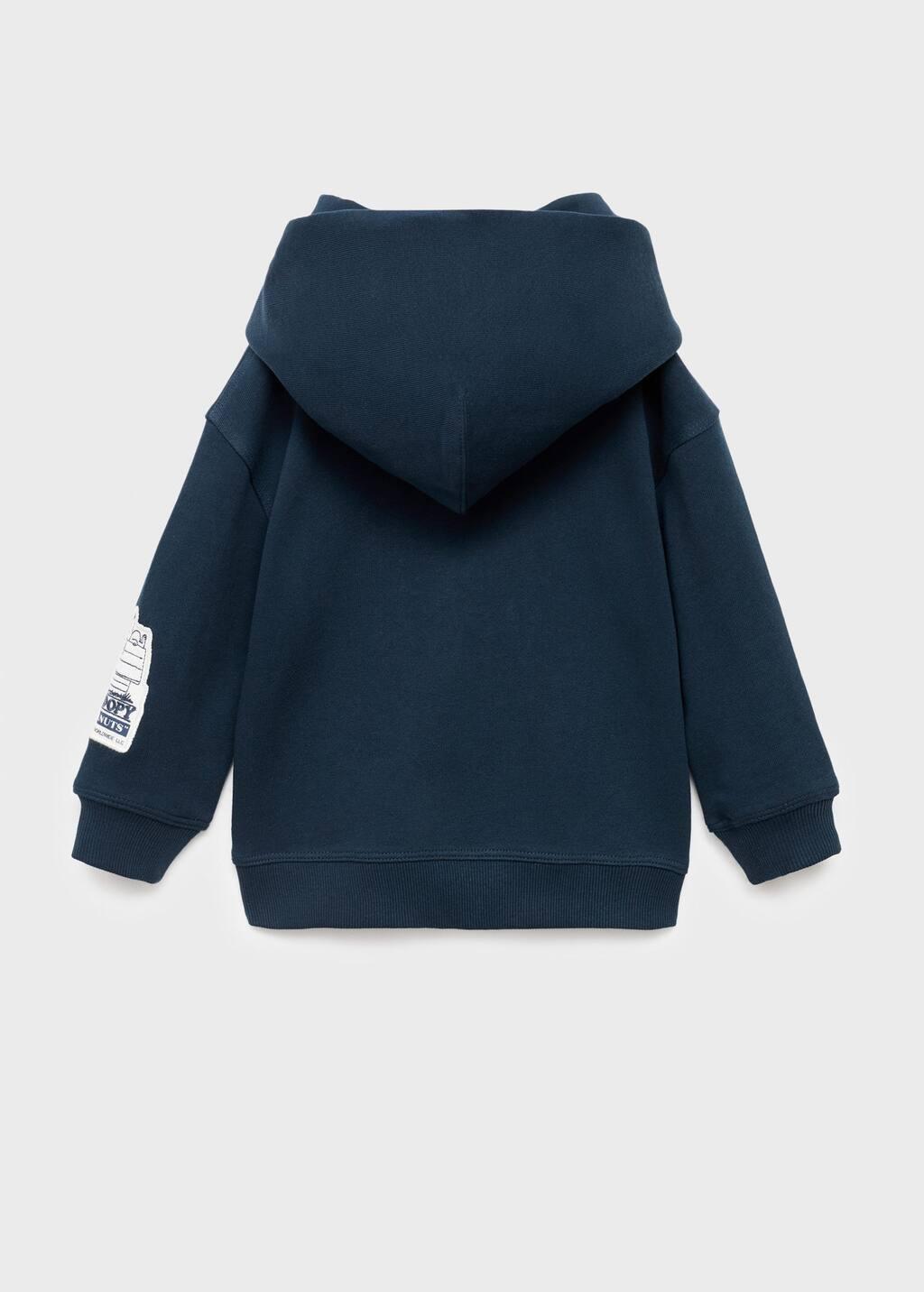 Navy Hooded Snoopy Sweatshirt, Baby Boys, Navy, large image number 1