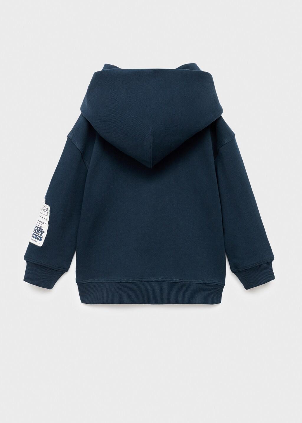 Navy Hooded Snoopy Sweatshirt, Baby Boys, Navy, large image number 2