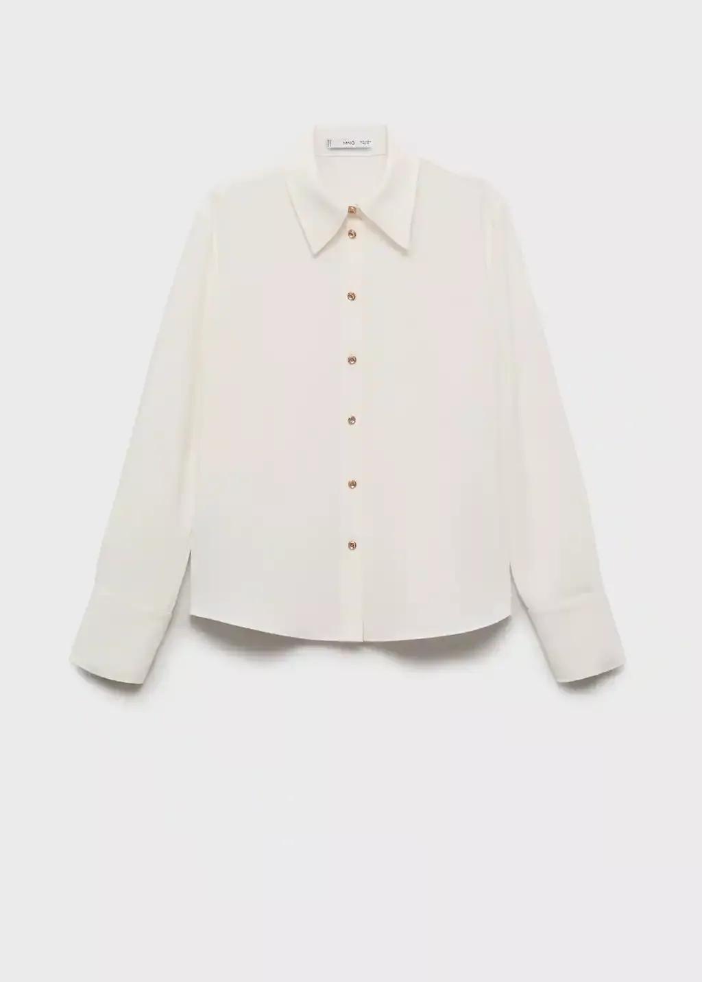 White Shirt With Jewel Buttons, , large image number 0