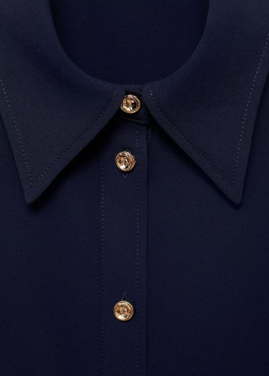 Navy Shirt With Jewel Buttons, , large image number 1