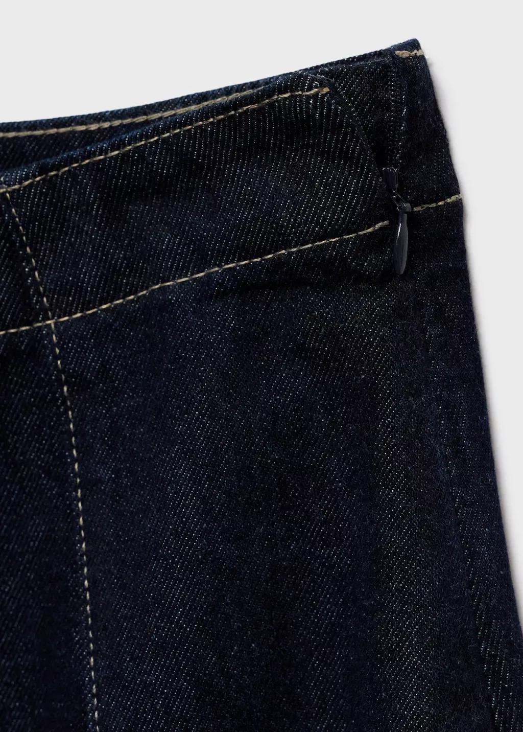 Blue Denim Midi-Skirt With Stitching, Open Blue, large image number 1