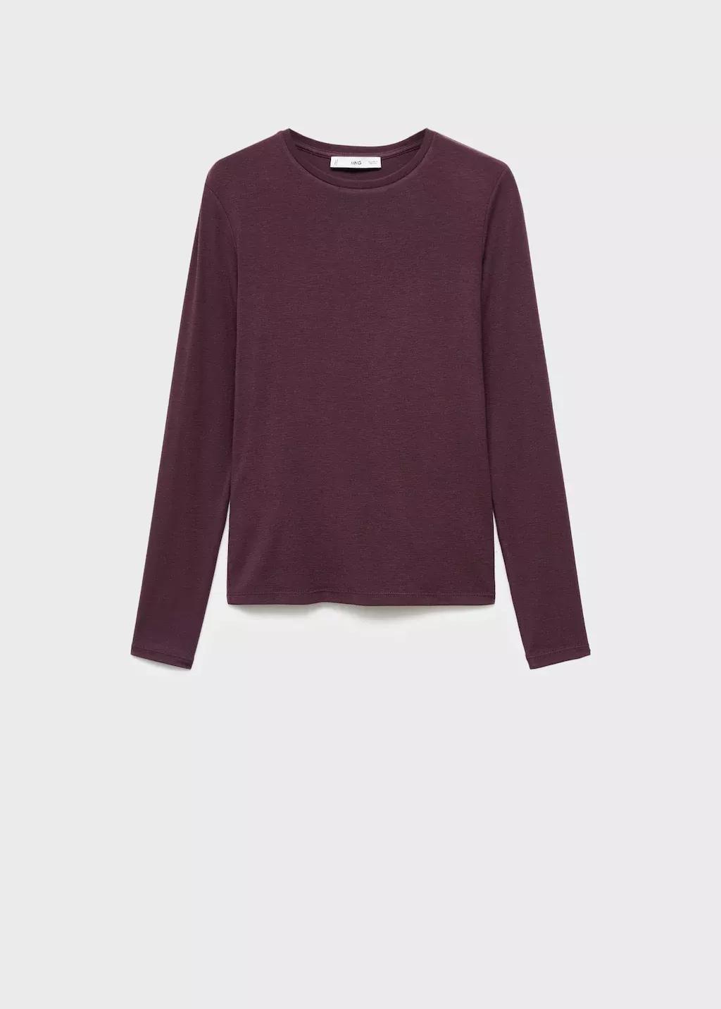 Red Long Sleeve T-Shirt, 0201_78, medium
