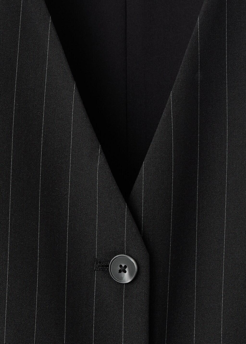 Navy Pinstripe Jumpsuit With Belt, 0201_56, large image number 5