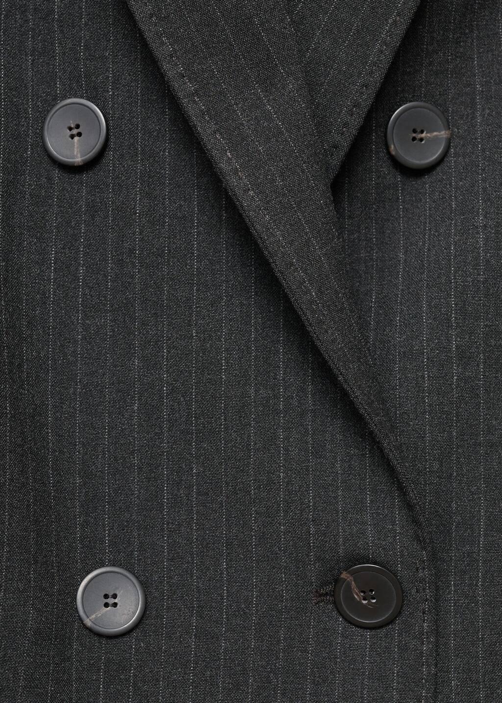 Grey Pinstripe Suit Jacket, Dark Grey, medium