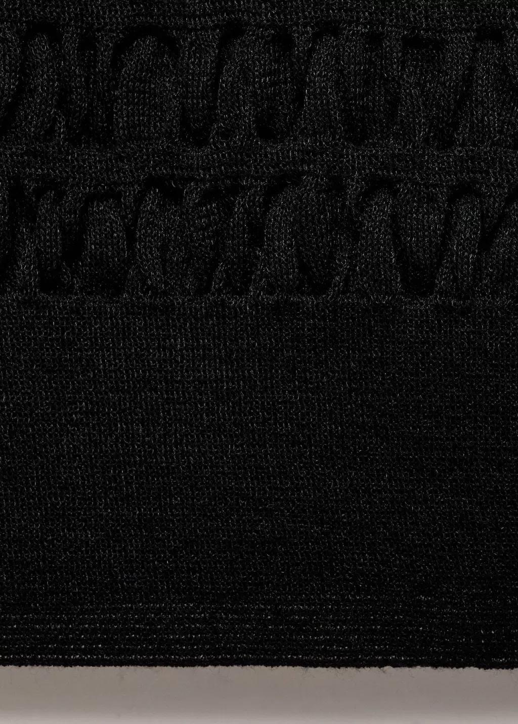 Black Polo-Neck Textured Sweater, , large image number 1