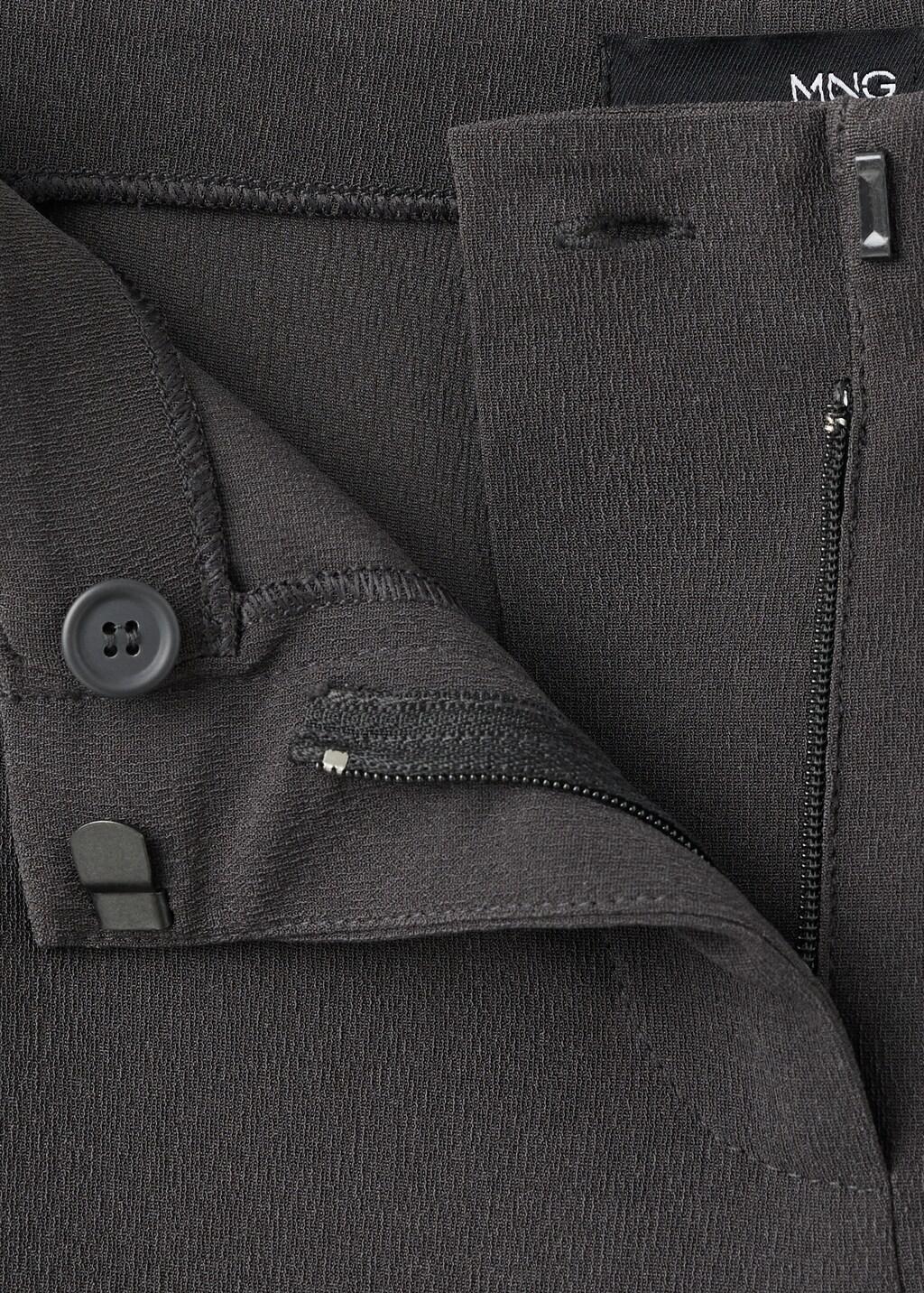 Grey Seamless Straight-Leg Suit Trousers, Grey, large image number 1