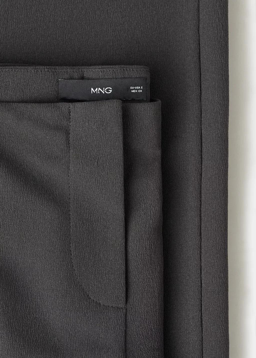 Grey Seamless Straight-Leg Suit Trousers, Grey, large image number 4