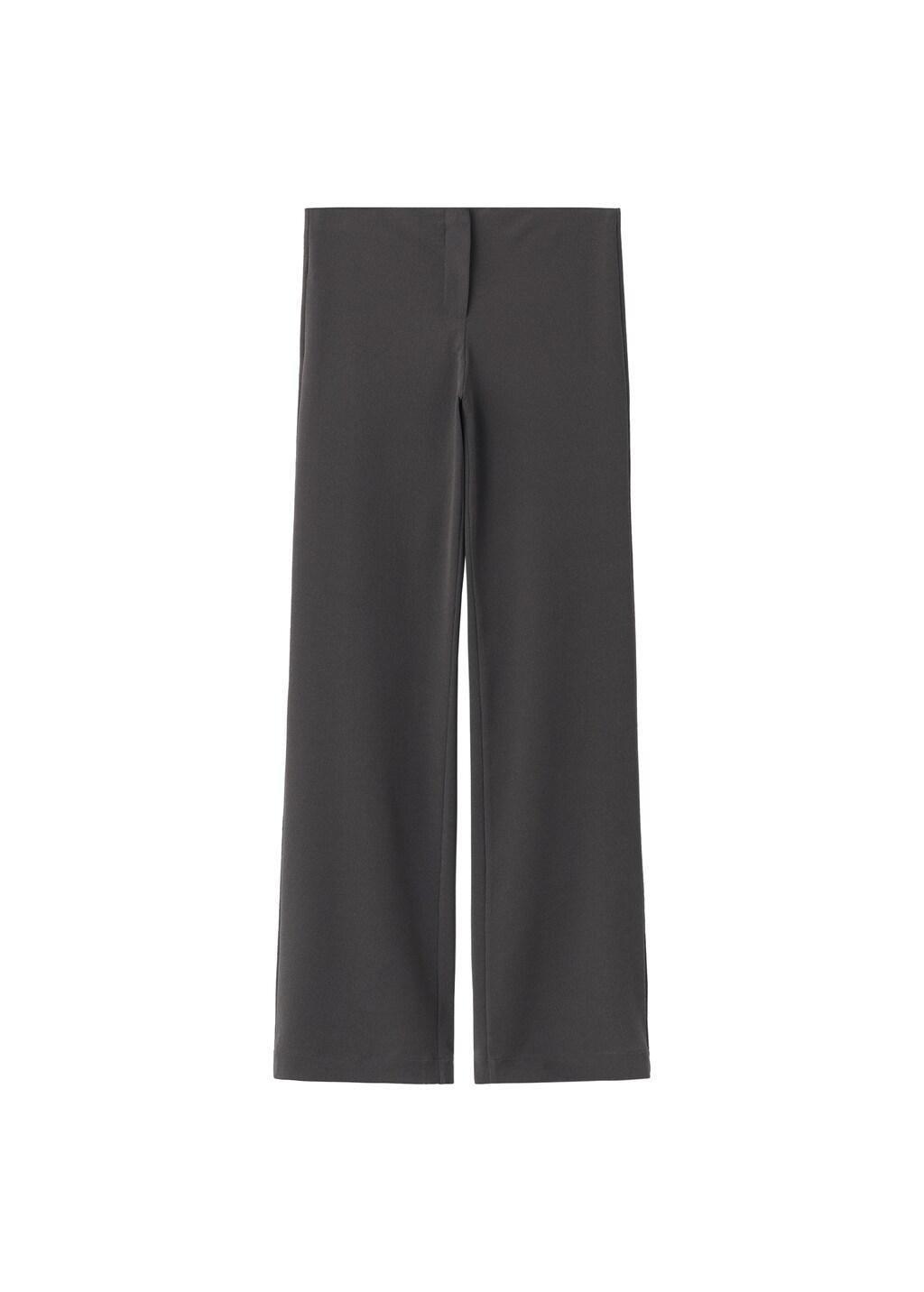 Grey Seamless Straight-Leg Suit Trousers, Grey, large image number 6