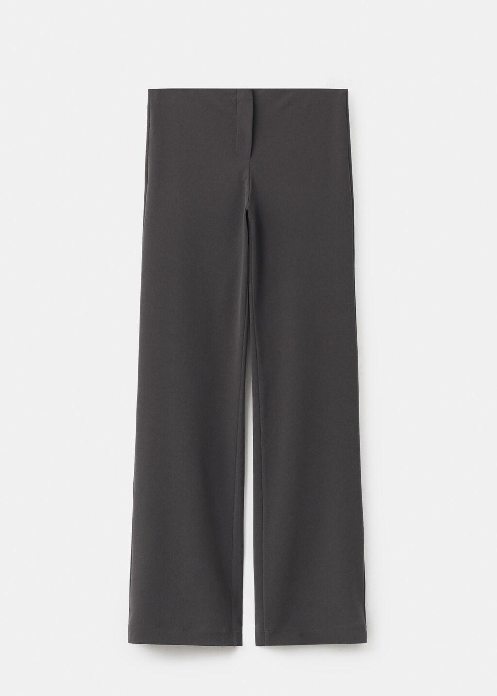 Grey Seamless Straight-Leg Suit Trousers, Grey, large image number 7