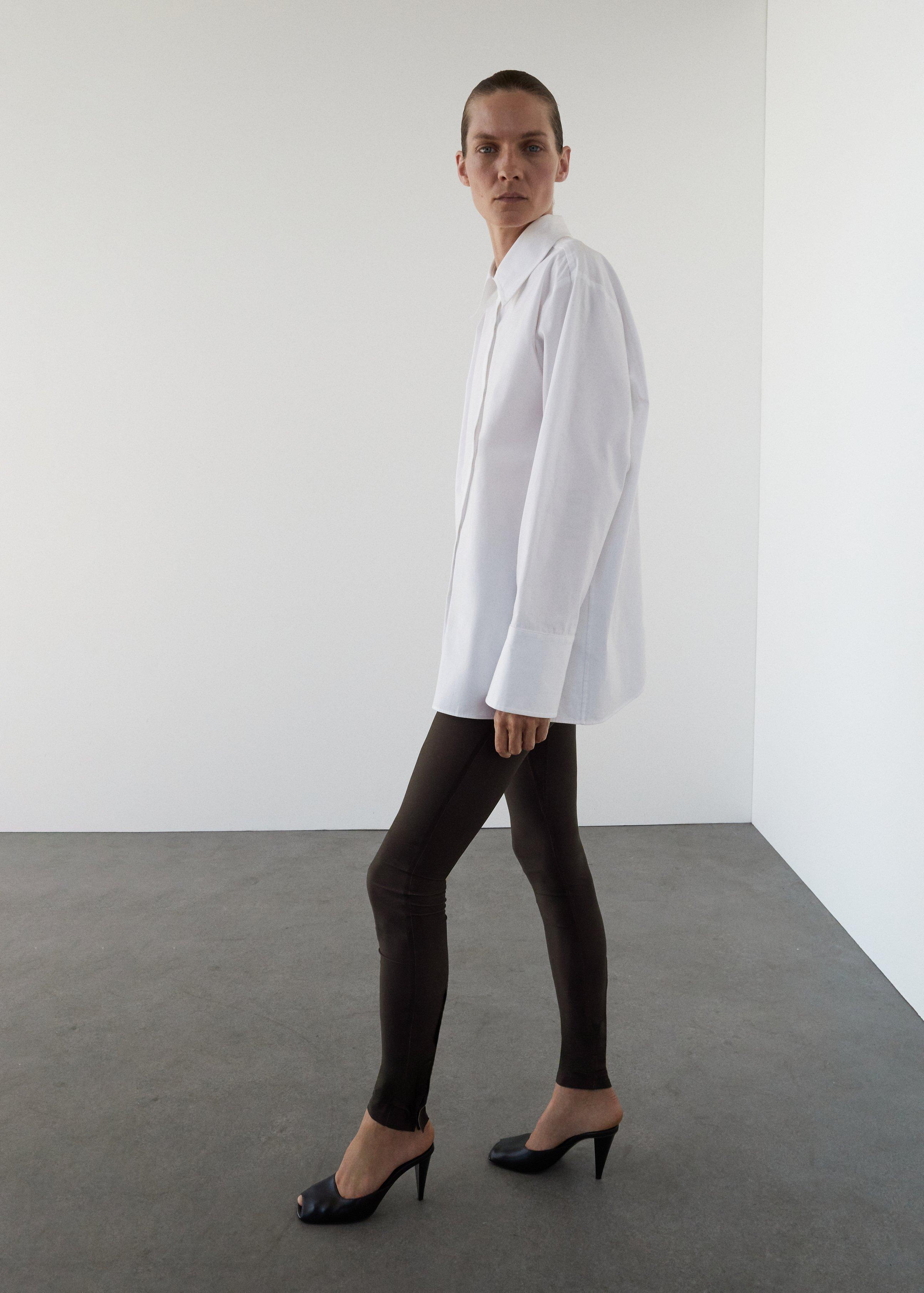 Brown Leggings With Zip, , large image number 0