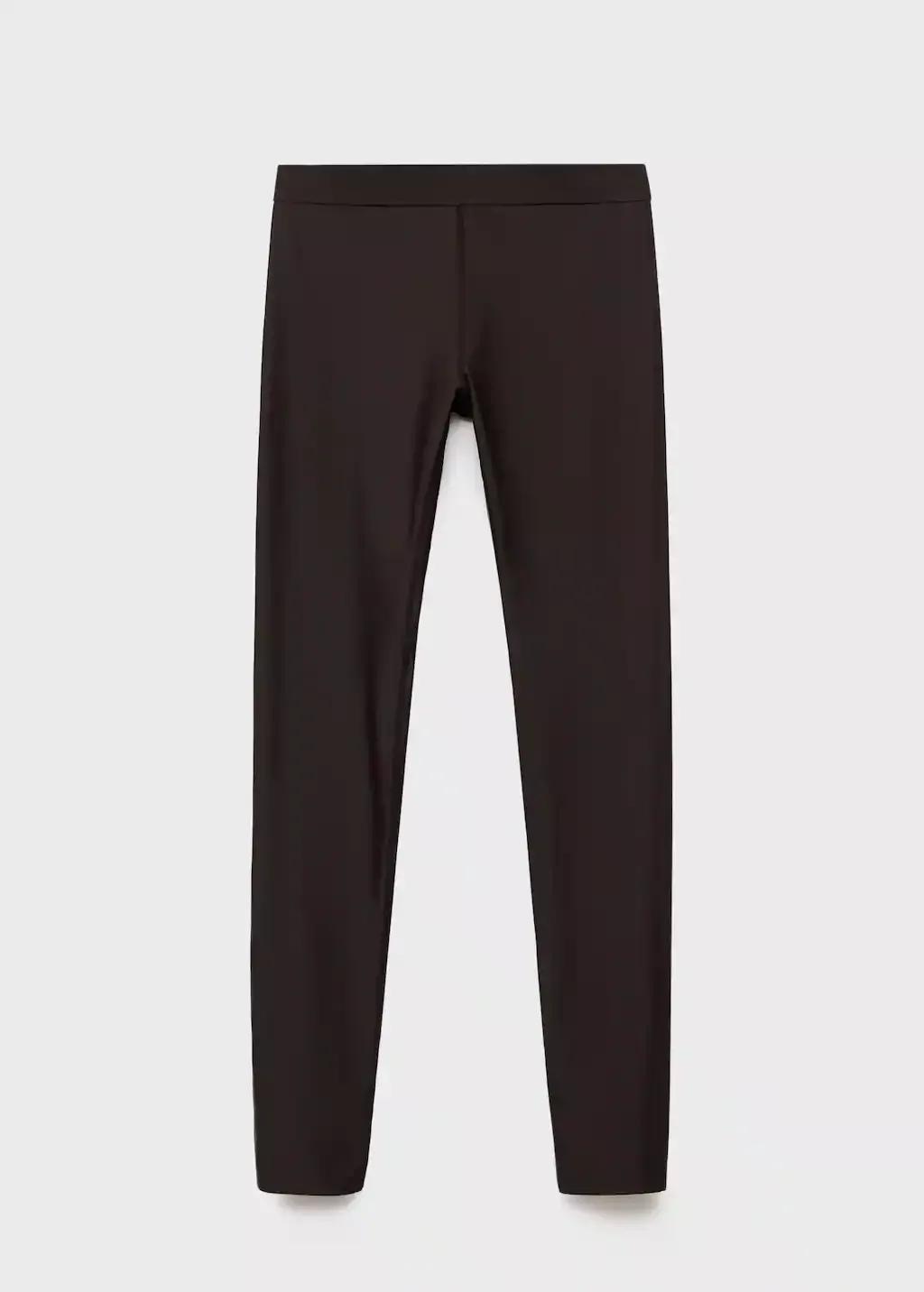 Brown Leggings With Zip, , large image number 1