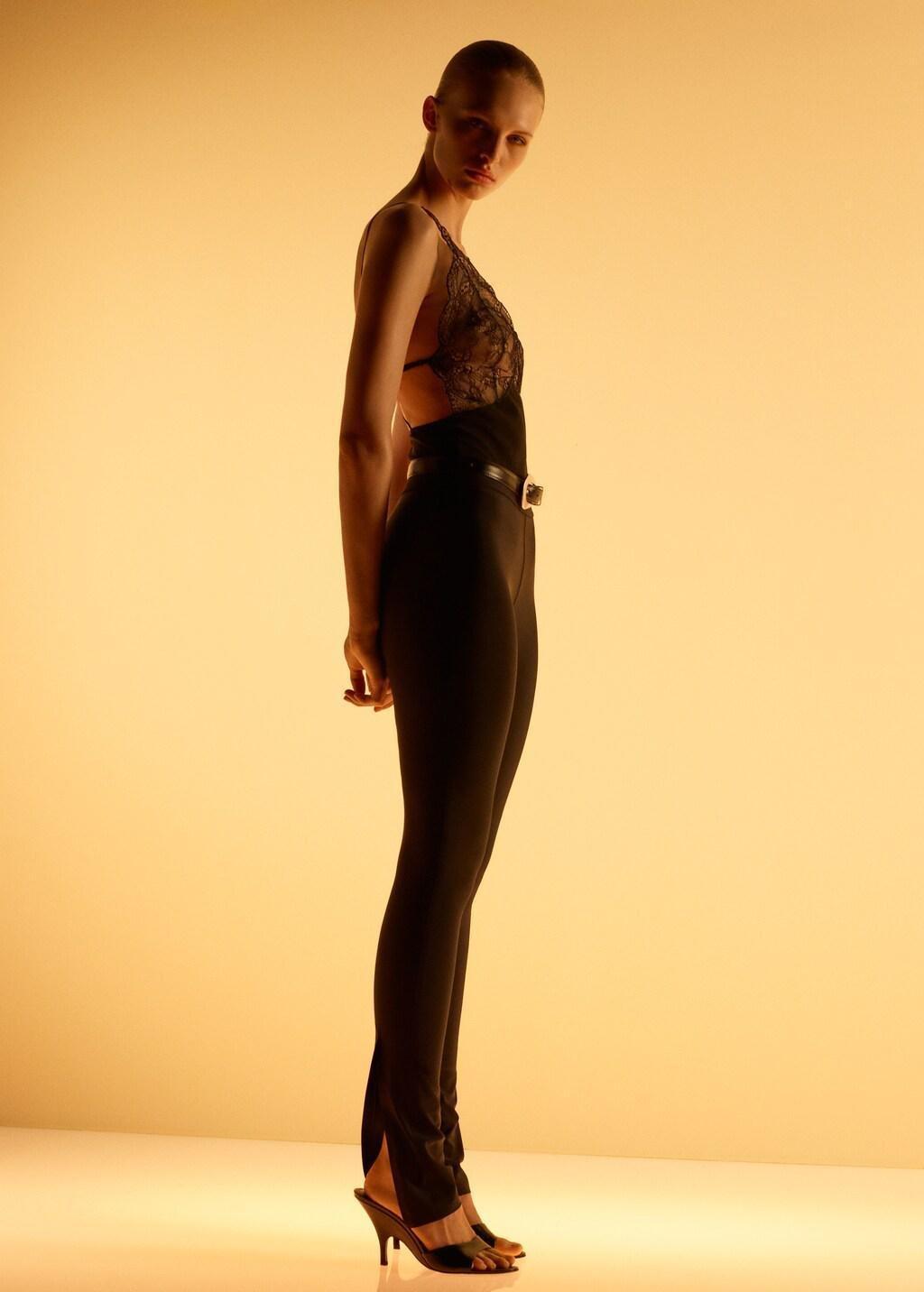 Black Leggings With Zip, 0201_99, large image number 0