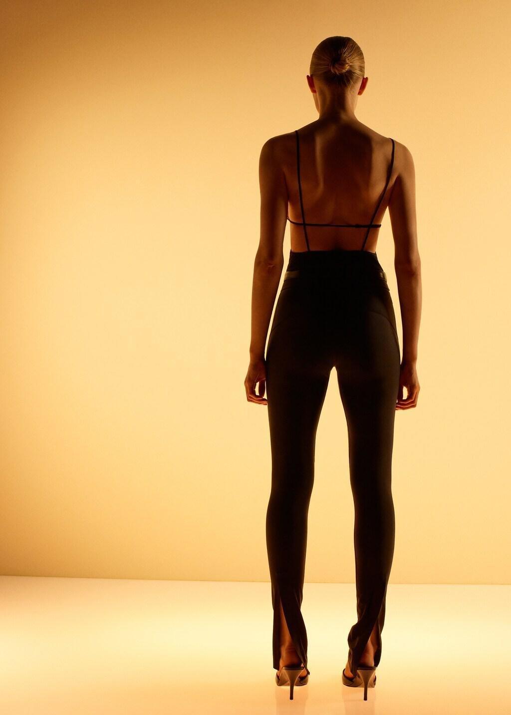 Black Leggings With Zip, 0201_99, large image number 2