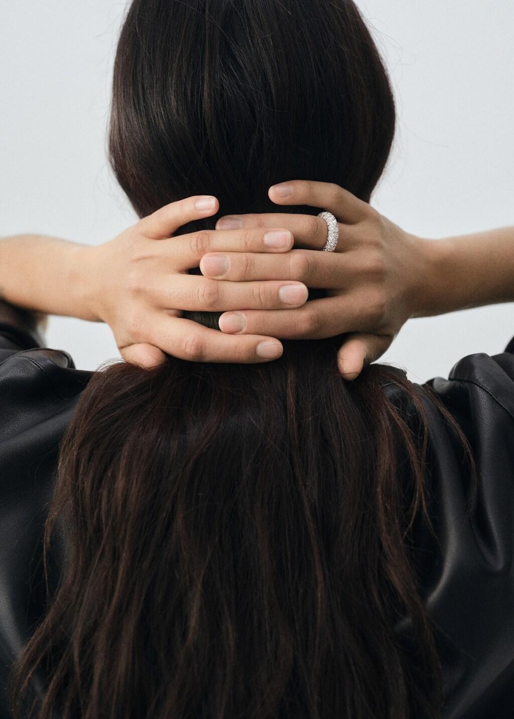 Silver Mixed Crystal Ring, Silver, large image number 0