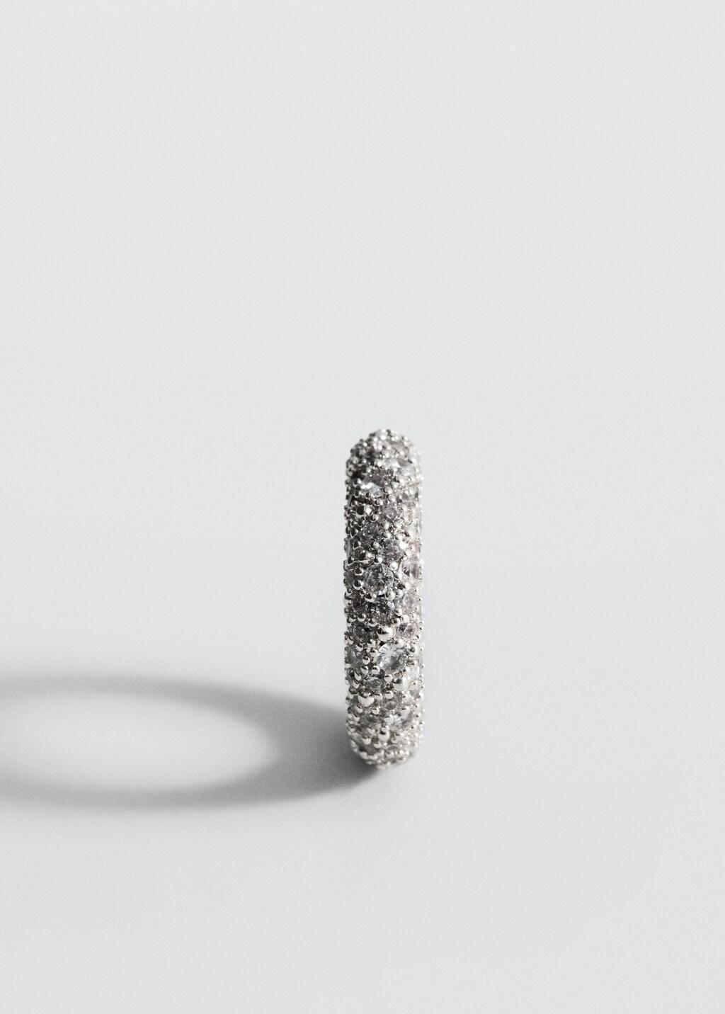 Silver Mixed Crystal Ring, Silver, large image number 2
