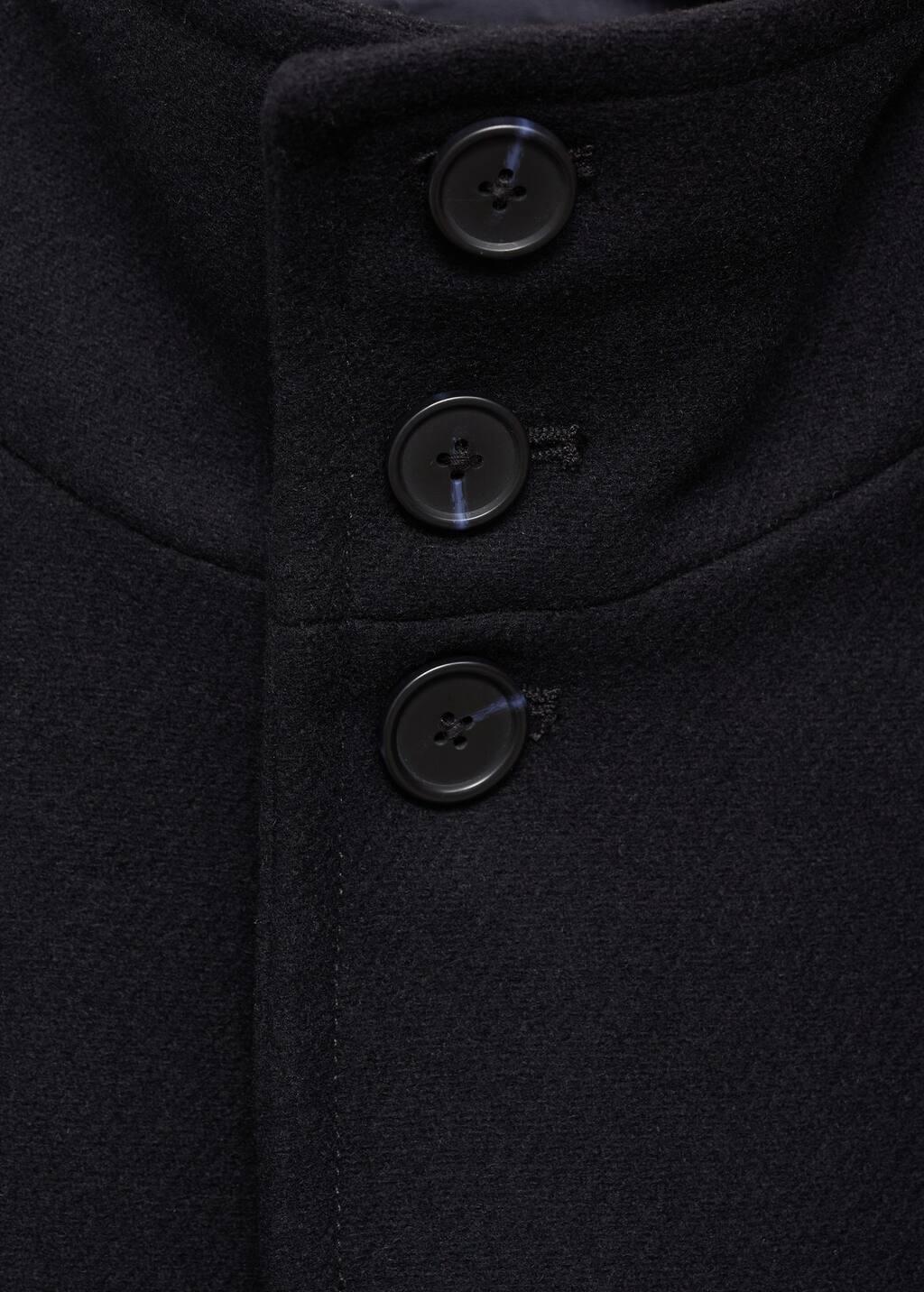 NAVY Wool funnel neck coat, Navy, large image number 1