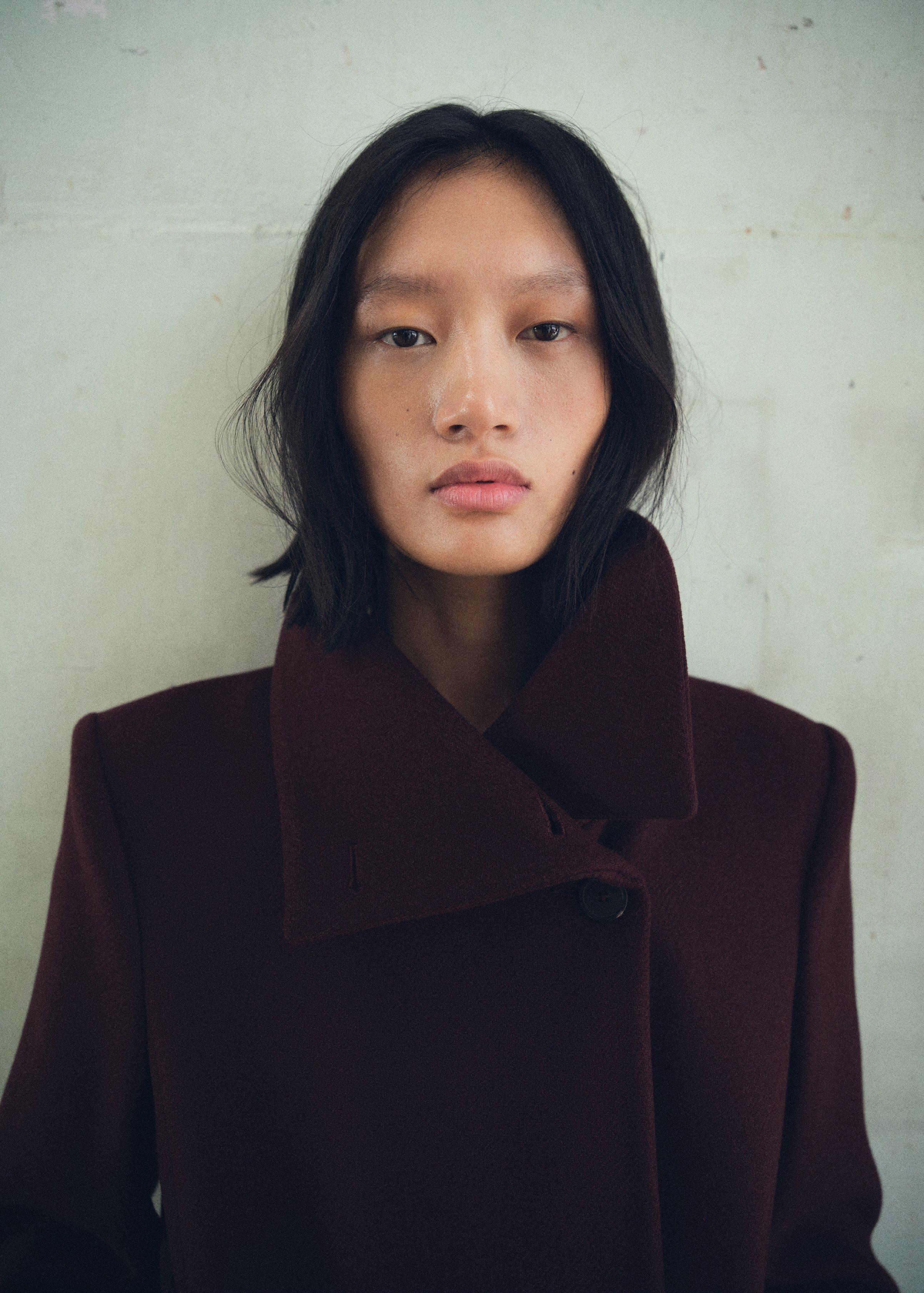 Red Manteco Wool Coat With Belt, 0201_76, medium