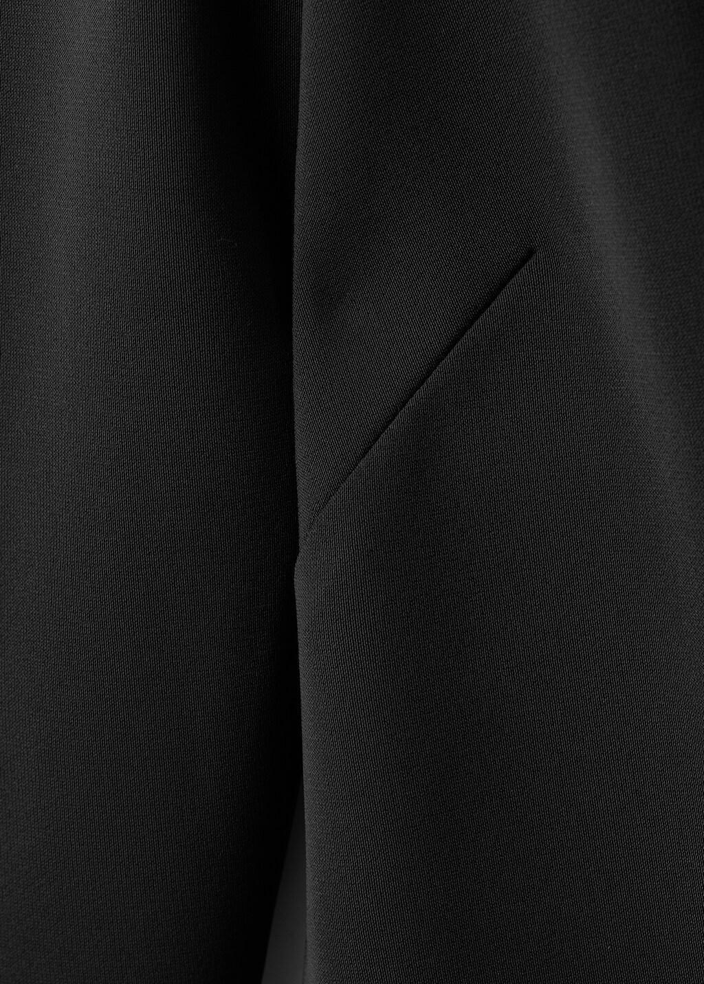 Black Long-Sleeved Dress With Draped Neck, 0201_99, large image number 4