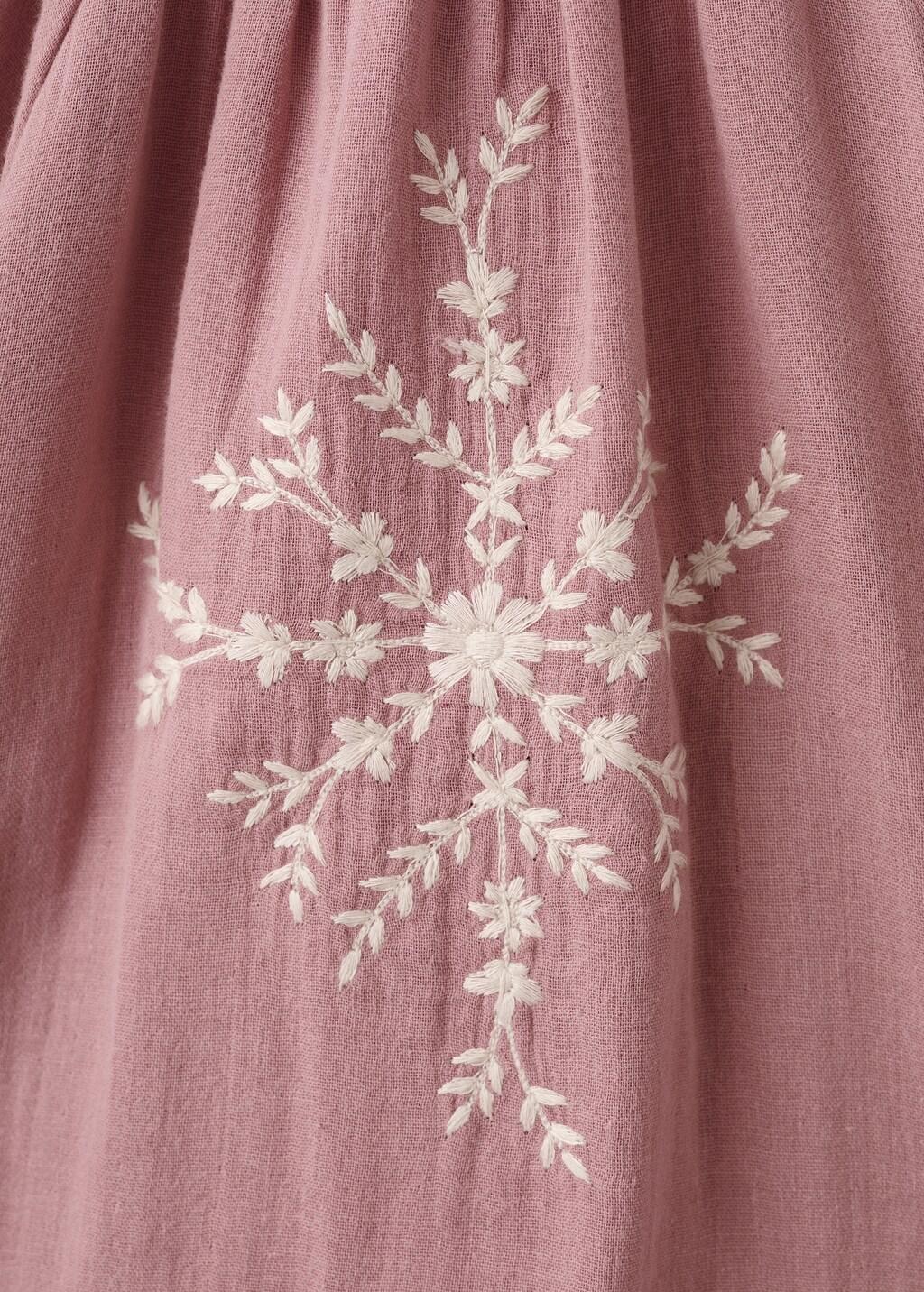 Pink Cotton Blouse With Floral Embroidery, Kids Girl, Pink, large image number 5