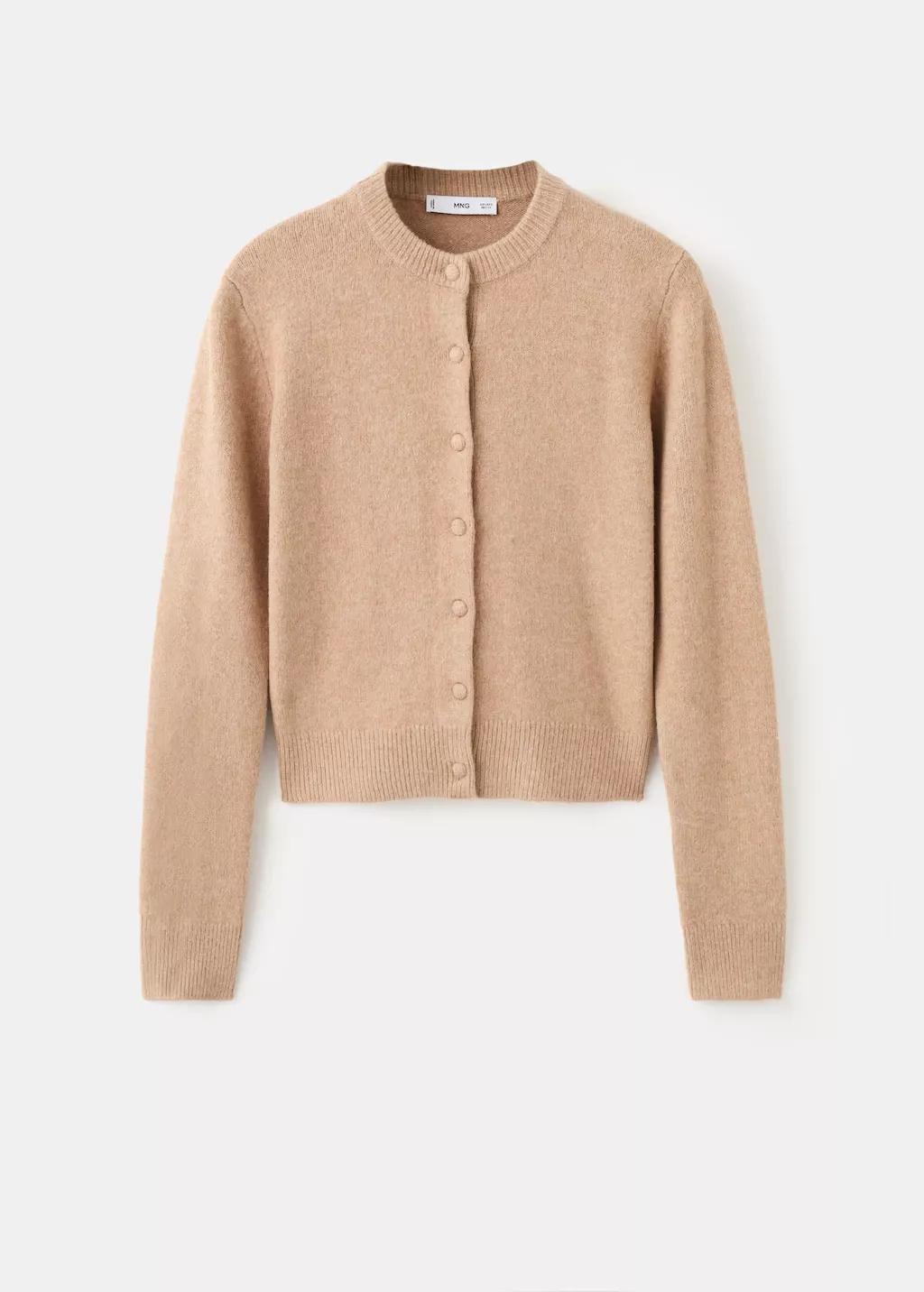 Brown Knitted Button Cardigan, Medium Brown, large image number 8